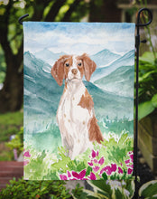 Load image into Gallery viewer, Mountian Flowers Brittany Spaniel Garden Flag - Outdoor Decorative Yard Flag CK1989GF