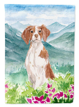 Load image into Gallery viewer, Mountian Flowers Brittany Spaniel Garden Flag - Outdoor Decorative Yard Flag CK1989GF