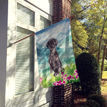 Load image into Gallery viewer, Mountian Flowers Black Lab Flag Canvas House Size CK1992CHF