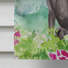 Load image into Gallery viewer, Mountian Flowers Black Lab Flag Canvas House Size CK1992CHF