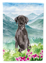 Load image into Gallery viewer, Mountian Flowers Black Lab Flag Canvas House Size CK1992CHF