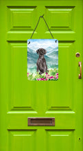 Load image into Gallery viewer, Mountian Flowers Black Lab Wall or Door Hanging Prints CK1992DS1216