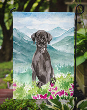 Load image into Gallery viewer, Mountian Flowers Black Lab Garden Flag - Outdoor Decorative Yard Flag CK1992GF