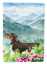 Load image into Gallery viewer, Mountian Flowers Dachshund Flag Canvas House Size CK1993CHF