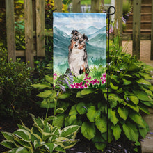 Load image into Gallery viewer, Mountian Flowers Australian Shepherd Garden Flag - Outdoor Decorative Yard Flag CK1995GF