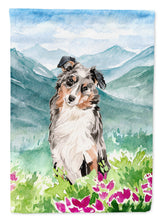 Load image into Gallery viewer, Mountian Flowers Australian Shepherd Garden Flag - Outdoor Decorative Yard Flag CK1995GF