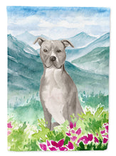 Load image into Gallery viewer, Mountian Flowers Staffordshire Bull Terrier Flag Canvas House Size CK1997CHF