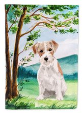 Load image into Gallery viewer, Under the Tree Jack Russell Terrier Flag Canvas House Size CK1998CHF