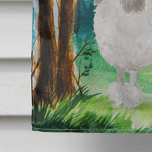Load image into Gallery viewer, Under the Tree White Poodle Flag Canvas House Size CK1999CHF