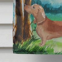Load image into Gallery viewer, Under the Tree Red Dachshund Flag Canvas House Size CK2002CHF