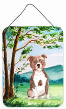 Load image into Gallery viewer, Under the Tree Red Staffie Wall or Door Hanging Prints CK2003DS1216