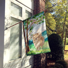 Load image into Gallery viewer, Under the Tree Pomeranian Flag Canvas House Size CK2005CHF