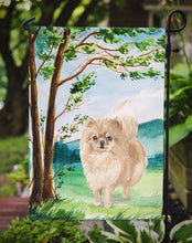Load image into Gallery viewer, Under the Tree Pomeranian Garden Flag - Outdoor Decorative Yard Flag CK2005GF
