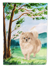 Load image into Gallery viewer, Under the Tree Pomeranian Garden Flag - Outdoor Decorative Yard Flag CK2005GF