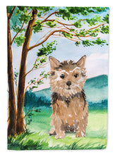 Load image into Gallery viewer, Under the Tree Norwich Terrier Flag Canvas House Size CK2006CHF
