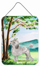 Load image into Gallery viewer, Under the Tree Silver Poodle Wall or Door Hanging Prints CK2010DS1216