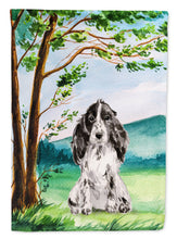 Load image into Gallery viewer, Under the Tree Black Parti Cocker Spaniel Flag Canvas House Size CK2017CHF