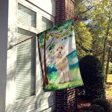 Load image into Gallery viewer, Under the Tree Goldendoodle Flag Canvas House Size CK2019CHF