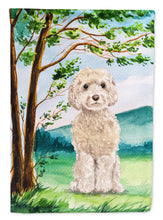 Load image into Gallery viewer, Under the Tree Goldendoodle Flag Canvas House Size CK2019CHF