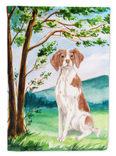 Load image into Gallery viewer, Under the Tree Brittany Spaniel Flag Canvas House Size CK2024CHF