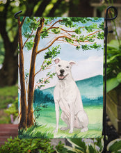 Load image into Gallery viewer, Under the Tree White Staffie Bull Terrier Garden Flag - Outdoor Decorative Yard Flag CK2031GF