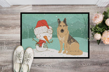 Load image into Gallery viewer, German Shepherd and Snowman Christmas Doormat - 24x36 Decorative Floor Mat – Indoor/Outdoor Rug with Artistic Flair CK2033JMAT