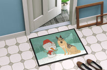 Load image into Gallery viewer, German Shepherd and Snowman Christmas Doormat - 24x36 Decorative Floor Mat – Indoor/Outdoor Rug with Artistic Flair CK2033JMAT
