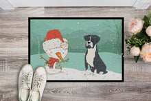 Load image into Gallery viewer, Black Boxer and Snowman Christmas Doormat - 24x36 Decorative Floor Mat – Indoor/Outdoor Rug with Artistic Flair CK2035JMAT