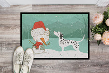 Load image into Gallery viewer, Dalmatian and Snowman Christmas Doormat - 18x27 Decorative Floor Mat – Indoor/Outdoor Rug with Artistic Flair CK2037MAT