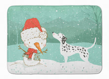 Load image into Gallery viewer, Dalmatian and Snowman Christmas Machine Washable Memory Foam Mat CK2037RUG