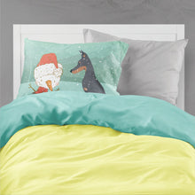 Load image into Gallery viewer, Doberman and Snowman Christmas  Standard Pillowcase – Artistic Decorative Front, White Back CK2038PILLOWCASE