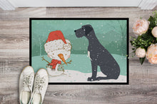 Load image into Gallery viewer, Black Great Dane and Snowman Christmas Doormat - 18x27 Decorative Floor Mat – Indoor/Outdoor Rug with Artistic Flair CK2039MAT