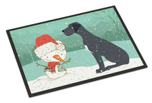 Load image into Gallery viewer, Black Great Dane and Snowman Christmas Doormat - 18x27 Decorative Floor Mat – Indoor/Outdoor Rug with Artistic Flair CK2039MAT