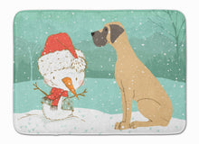 Load image into Gallery viewer, Fawn Natural Great Dane Snowman Christmas Machine Washable Memory Foam Mat CK2040RUG