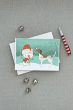 Load image into Gallery viewer, German Shorthair Snowman Christmas Greeting Cards -  Blank Note Cards – 8-Pack of Artist-Designed Cards with Envelopes