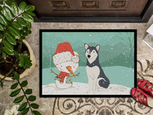 Load image into Gallery viewer, Siberian Husky Snowman Christmas Doormat - 18x27 Decorative Floor Mat – Indoor/Outdoor Rug with Artistic Flair CK2046MAT