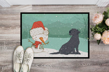 Load image into Gallery viewer, Black Labrador Snowman Christmas Doormat - 24x36 Decorative Floor Mat – Indoor/Outdoor Rug with Artistic Flair CK2047JMAT