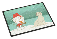 Load image into Gallery viewer, Yellow Labrador Snowman Christmas Doormat - 18x27 Decorative Floor Mat – Indoor/Outdoor Rug with Artistic Flair CK2049MAT