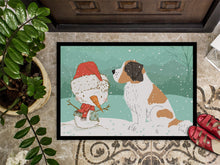 Load image into Gallery viewer, Saint Bernard Snowman Christmas Doormat - 18x27 Decorative Floor Mat – Indoor/Outdoor Rug with Artistic Flair CK2050MAT