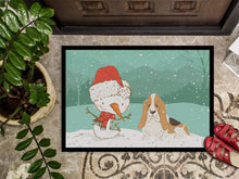 Load image into Gallery viewer, Basset Hound Snowman Christmas Doormat - 24x36 Decorative Floor Mat – Indoor/Outdoor Rug with Artistic Flair CK2051JMAT