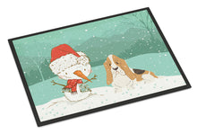 Load image into Gallery viewer, Basset Hound Snowman Christmas Doormat - 24x36 Decorative Floor Mat – Indoor/Outdoor Rug with Artistic Flair CK2051JMAT