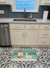 Load image into Gallery viewer, White Bull Terrier Snowman Christmas Machine Washable Memory Foam Mat CK2058RUG