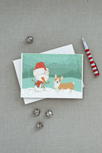 Load image into Gallery viewer, Pembroke Corgi Snowman Christmas Greeting Cards -  Blank Note Cards – 8-Pack of Artist-Designed Cards with Envelopes