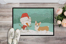 Load image into Gallery viewer, Pembroke Corgi Snowman Christmas Doormat - 18x27 Decorative Floor Mat – Indoor/Outdoor Rug with Artistic Flair CK2060MAT