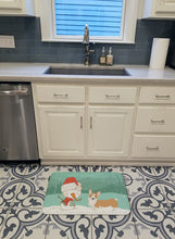Load image into Gallery viewer, Pembroke Corgi Snowman Christmas Machine Washable Memory Foam Mat CK2060RUG