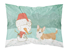 Load image into Gallery viewer, Cardigan Corgi Snowman Christmas  Standard Pillowcase – Artistic Decorative Front, White Back CK2063PILLOWCASE