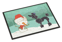 Load image into Gallery viewer, Black Poodle Snowman Christmas Doormat - 18x27 Decorative Floor Mat – Indoor/Outdoor Rug with Artistic Flair CK2064MAT