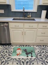 Load image into Gallery viewer, Black Poodle Snowman Christmas Machine Washable Memory Foam Mat CK2064RUG