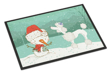Load image into Gallery viewer, White Poodle Snowman Christmas Doormat - 24x36 Decorative Floor Mat – Indoor/Outdoor Rug with Artistic Flair CK2067JMAT
