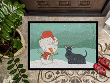 Load image into Gallery viewer, Scottish Terrier Snowman Christmas Doormat - 24x36 Decorative Floor Mat – Indoor/Outdoor Rug with Artistic Flair CK2068JMAT